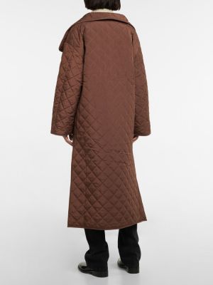 Pikowany płaszcz Toteme brązowy