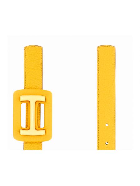 Cinturón de cuero con hebilla Hogan amarillo