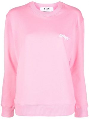 Tröja med broderi Msgm rosa