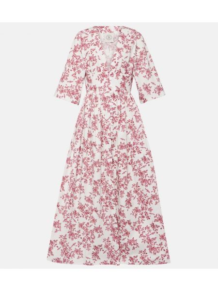 Robe mi-longue en coton Emilia Wickstead rose