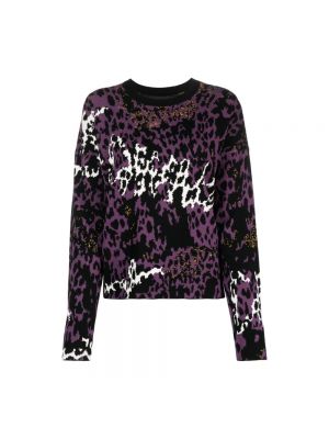 Sweter Just Cavalli fioletowy