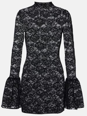 Čipkované kvetinové šaty Oseree čierna