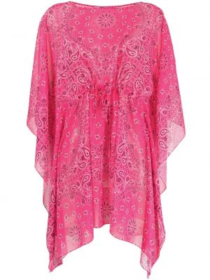 Прозрачна рокля с принт Mc2 Saint Barth розово