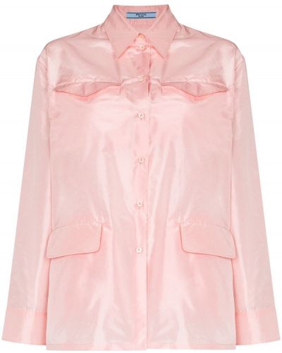 Camisa con bolsillos Prada rosa