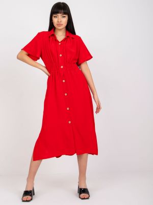 Midi šaty Fashionhunters červené