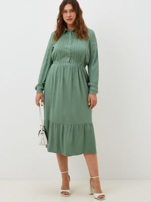 Зеленое платье-рубашка Balsako