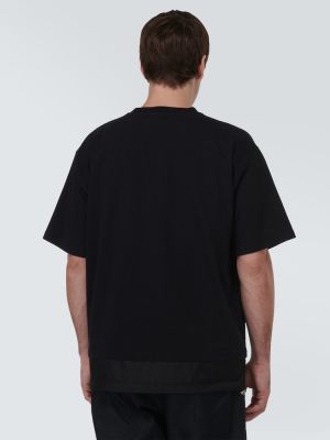 Βαμβακερή μπλούζα Prada μαύρο