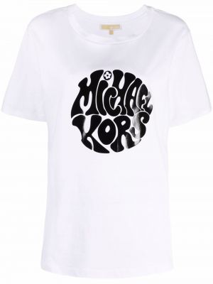 Camiseta con estampado de tela jersey Michael Michael Kors negro