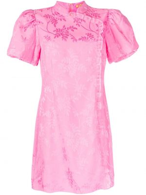 Žakárové koktejlkové šaty Kitri ružová