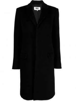 Вълнено палто от мохер Mm6 Maison Margiela черно
