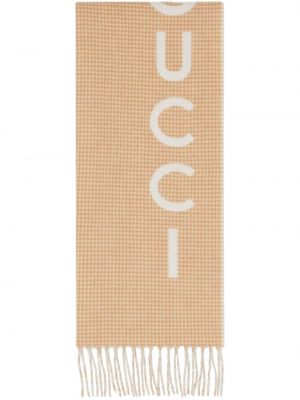 Sciarpa in tessuto jacquard Gucci beige