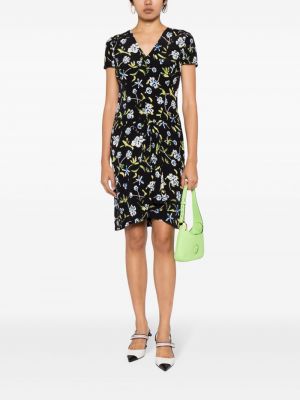 Květinové hedvábné šaty s potiskem Chanel Pre-owned