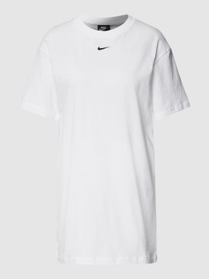 Dzianinowa sukienka z krótkim rękawem Nike biała
