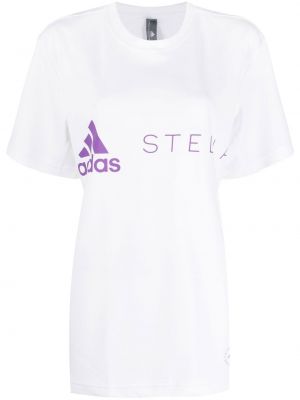 Trykt t-skjorte Adidas By Stella Mccartney hvit