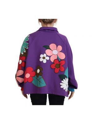 Jersey de flores con estampado de tela jersey Dolce & Gabbana violeta
