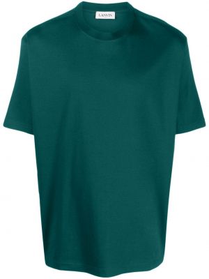 Bavlněné tričko s výšivkou Lanvin zelené