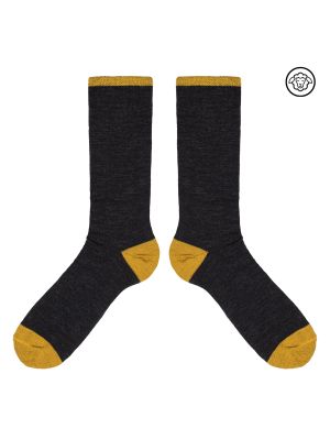 Чорапи от мерино вълна Woox черно