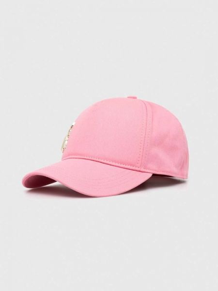 Хлопковая кепка Patrizia Pepe розовая