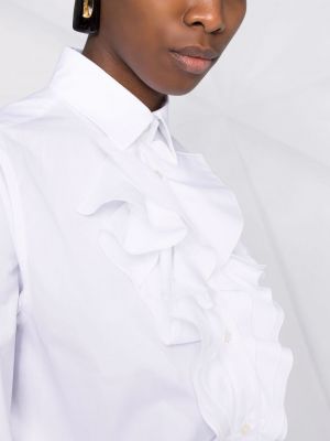 Koszula z falbankami Ralph Lauren Collection biała