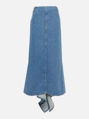 Spódnica jeansowa asymetryczna Magda Butrym niebieska