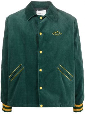 Blouson bomber en velours côtelé en velours Drôle De Monsieur vert