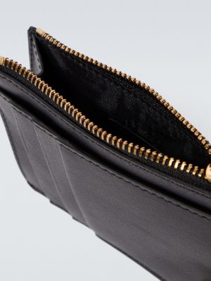 Portefeuille en cuir Versace noir