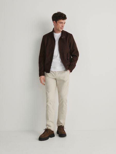Замшева куртка Reserved коричнева