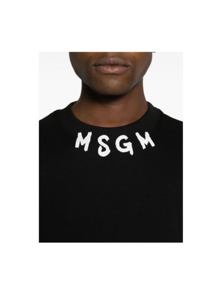Sweatshirt mit rundhalsausschnitt Msgm schwarz