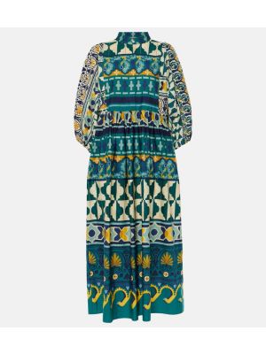 Βαμβακερή μίντι φόρεμα με σχέδιο La Doublej