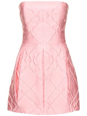 Žakárové mini šaty na zip Emilia Wickstead - růžová