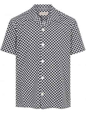 Bombažna srajca s karirastim vzorcem Flaneur Homme