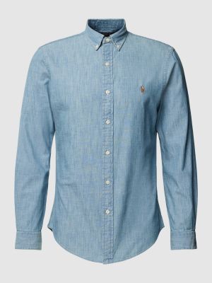 Koszula jeansowa slim fit z długim rękawem relaxed fit Polo Ralph Lauren niebieska