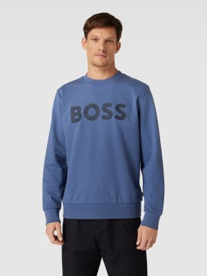 Bluza z nadrukiem Boss błękitna