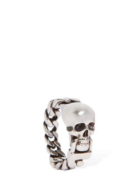 Anillo de plata Alexander Mcqueen plateado