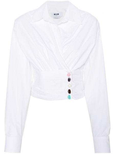 Μακρύ πουκάμισο Msgm λευκό