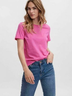 Базовая футболка Vero Moda розовая
