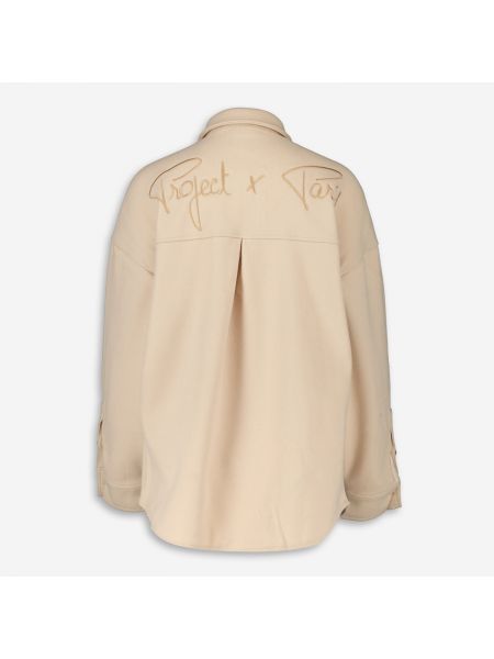 Пиджак с вышивкой Project X Paris бежевый