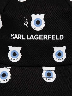 Pamučni šešir Karl Lagerfeld crna