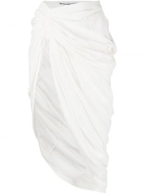 Asymetrické midi sukně Alexander Wang bílé