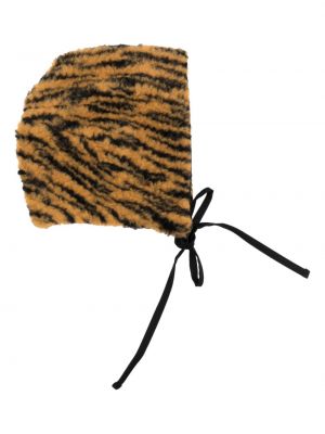 Fleece κασκέτο με ρίγες τίγρη Bode