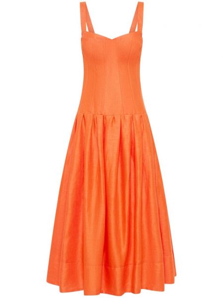 Ľanové večerné šaty Nicholas oranžová