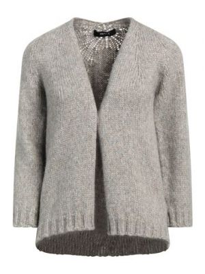 Cardigan di lana di nylon Alpha Studio grigio