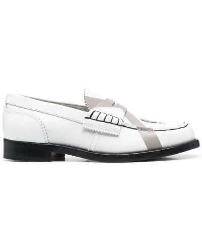 Slip-on skinn loafers College hvit