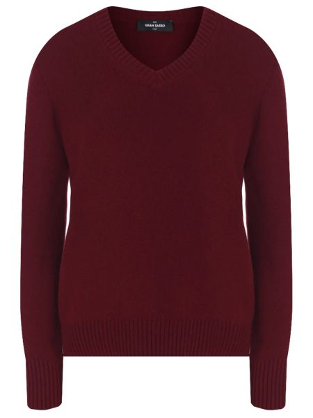 Бордовый кашемировый пуловер Gran Sasso