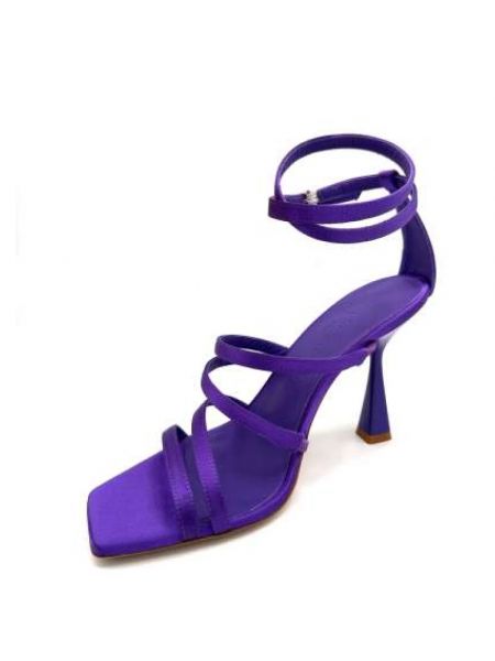 Satynowe sandały Sergio Levantesi fioletowe