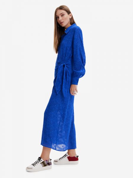 Košeľové šaty Desigual modrá