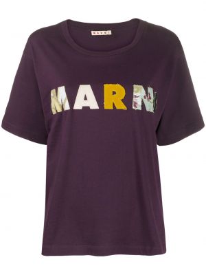 Camiseta con estampado Marni violeta