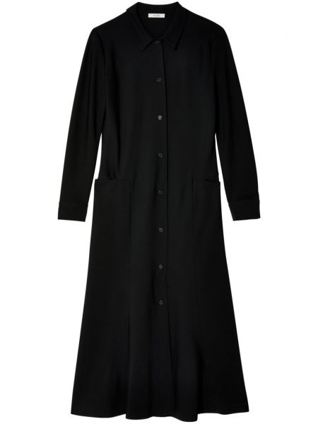 Копринена рокля тип риза The Row черно