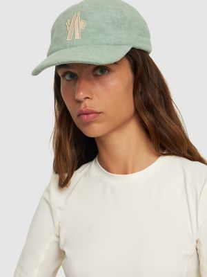 Cappello con visiera di lana Moncler Grenoble verde