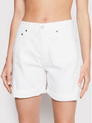 Shorts en jean Calvin Klein blanc